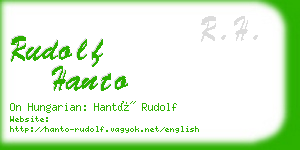 rudolf hanto business card